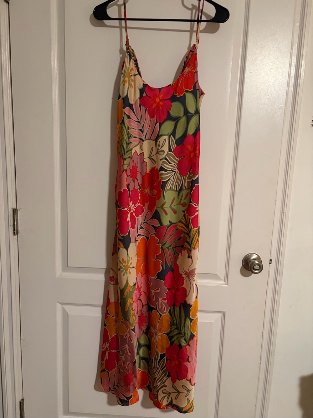 Vici Pink & Orange Floral Slip Midi Dress - Picture 3 of 4